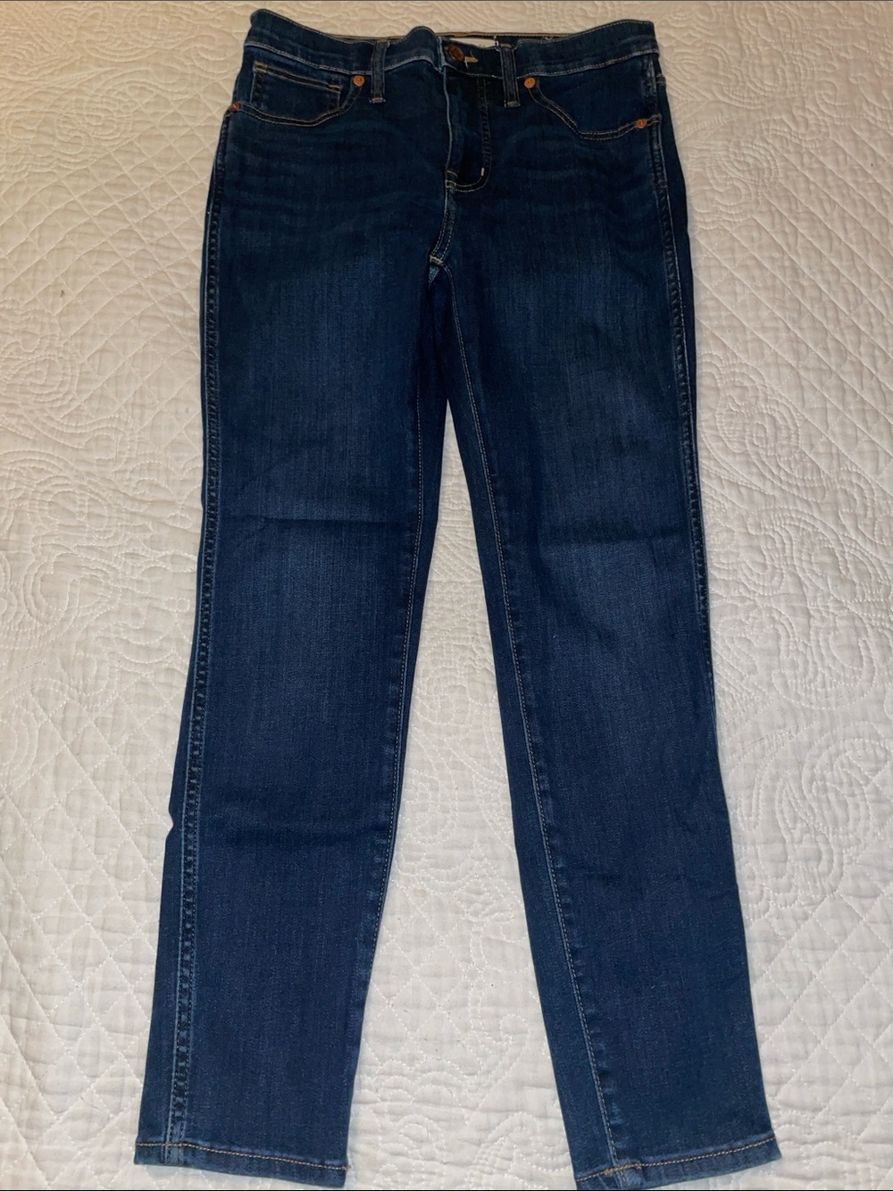 NWOT Madewell Dark Wash/Dark indigo 10” High-Rise Skinny Jeans. 27P - Picture 5 of 9